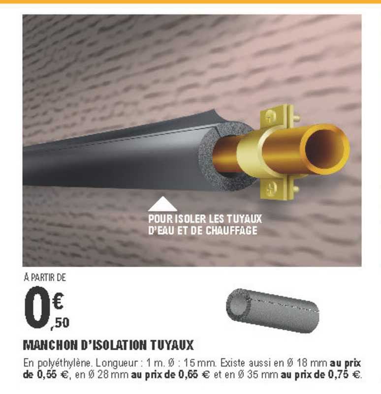 manchon d'isolation tuyaux