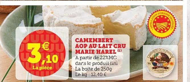 camembert aop au lait cru marie harel