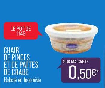 chair de pinces et de pattes de crabe