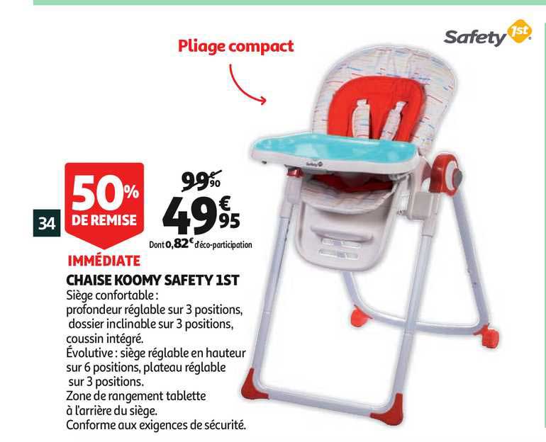 Chaise Koomy Safety 1st 50% Remise Immédiate