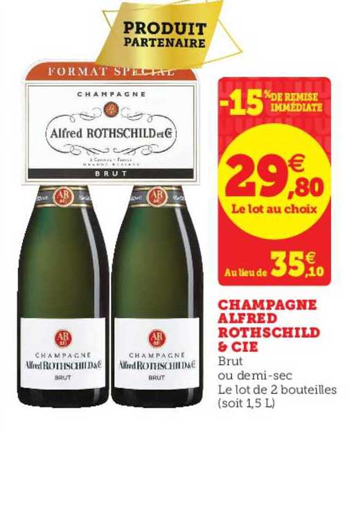 champagne alfred rothschild & cie -15% remise immédiate