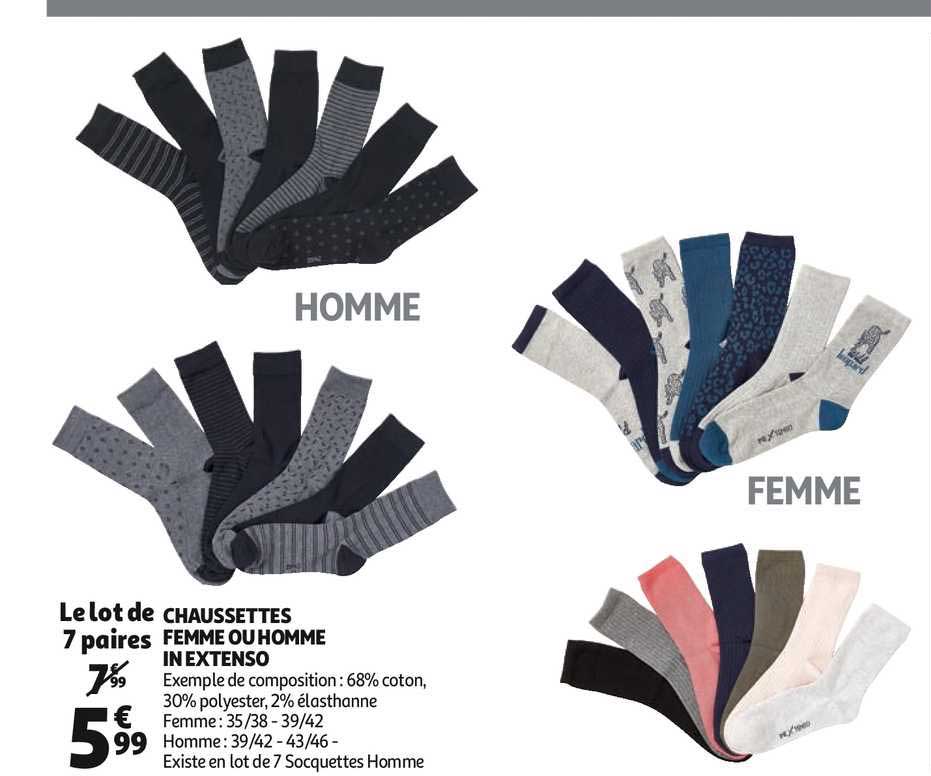 chaussettes femme ou homme in extenso