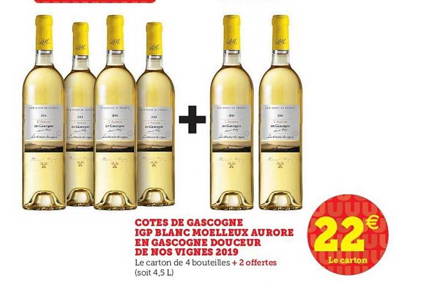 côtes de gascogne igp blanc moelleux aurore en gascogne douceur de nos vignes 2019