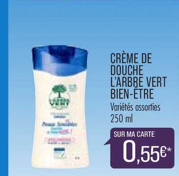crème de douche l'arbre vert bien être