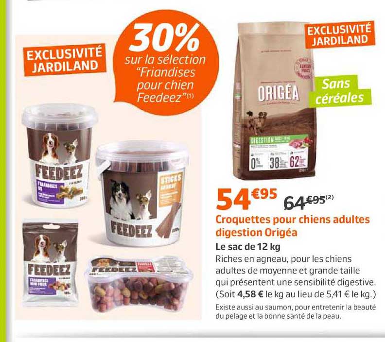 croquettes pour chiens adultes digestion origéa