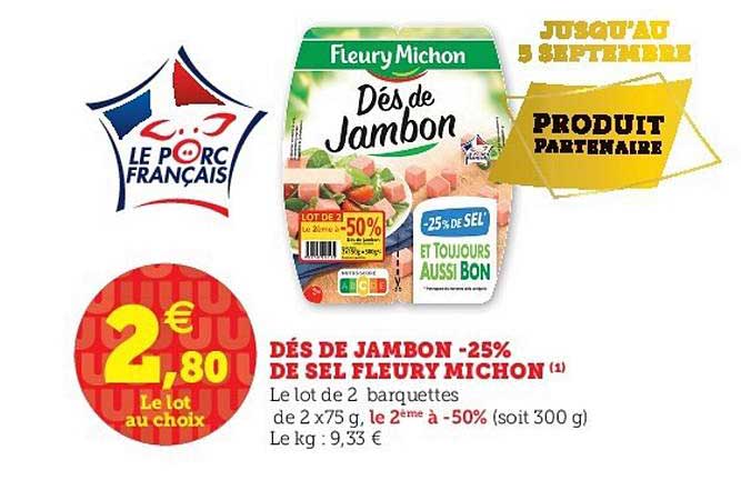 dés de jambon fleury michon