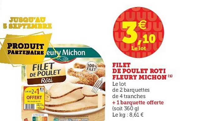 Filet De Poulet Rôti Fleury Michon