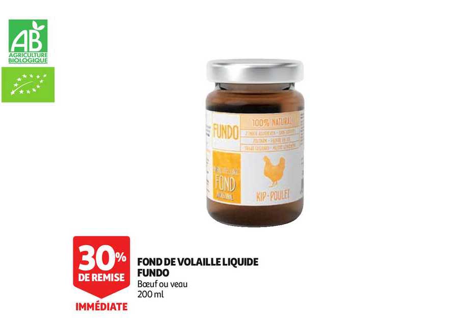 fond de volaille liquide fundo 30% remise immédiate
