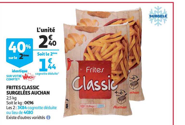 Frites Classic Surgelées Auchan
