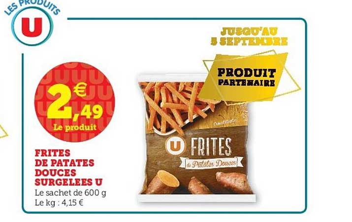 frites de patates douces surgelées u