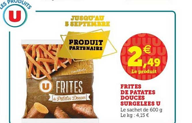 frites de patates douces surgelées u