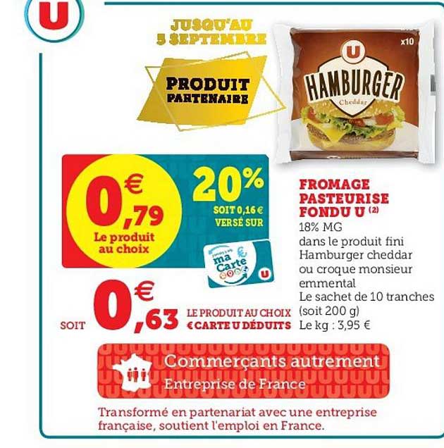 Fromage Pasteurisé Fondu U