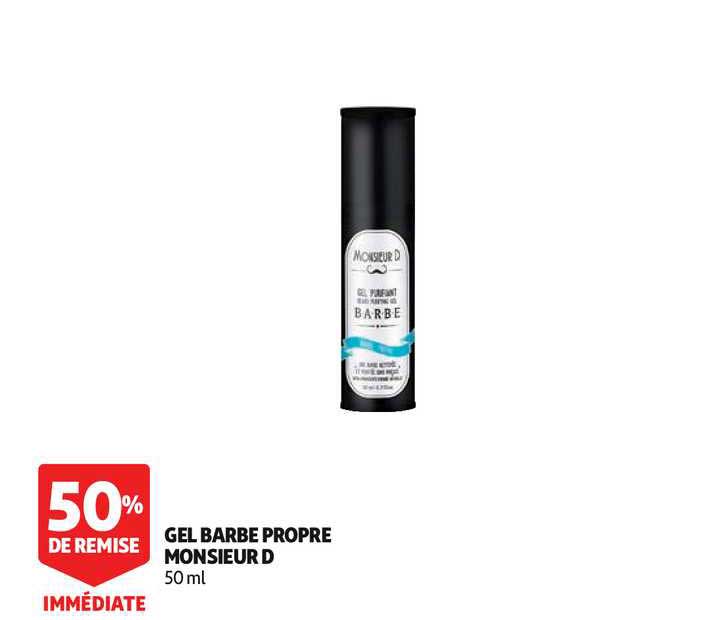 gel barbe propre monsieur d 50% remise immédiate