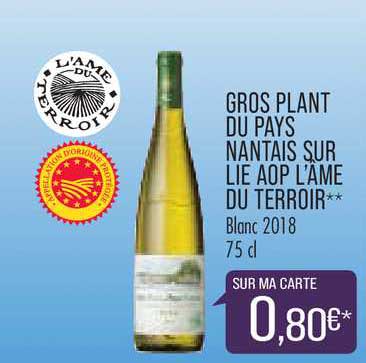 gros plant du pays nantais sur lie aop l'âme du terroir