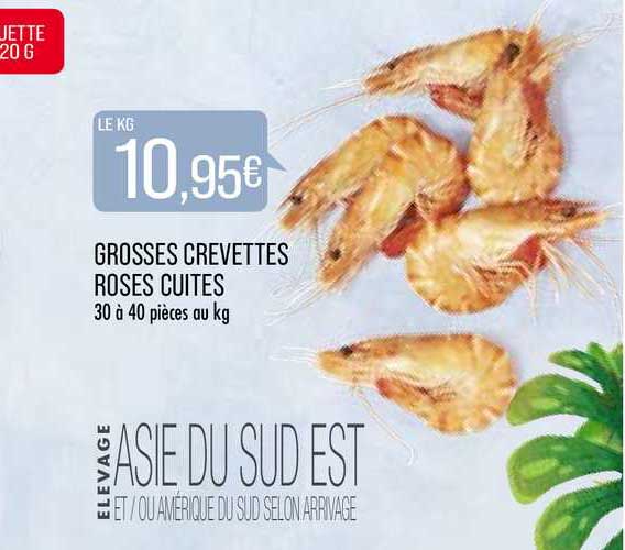 grosses crevettes roses cuites