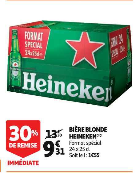 Heineken Bière Blonde 30% Remise Immédiate