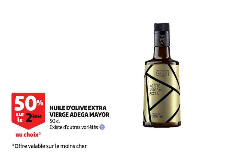 huile d'olive extra vierge adega mayor 50% sur le 2ème