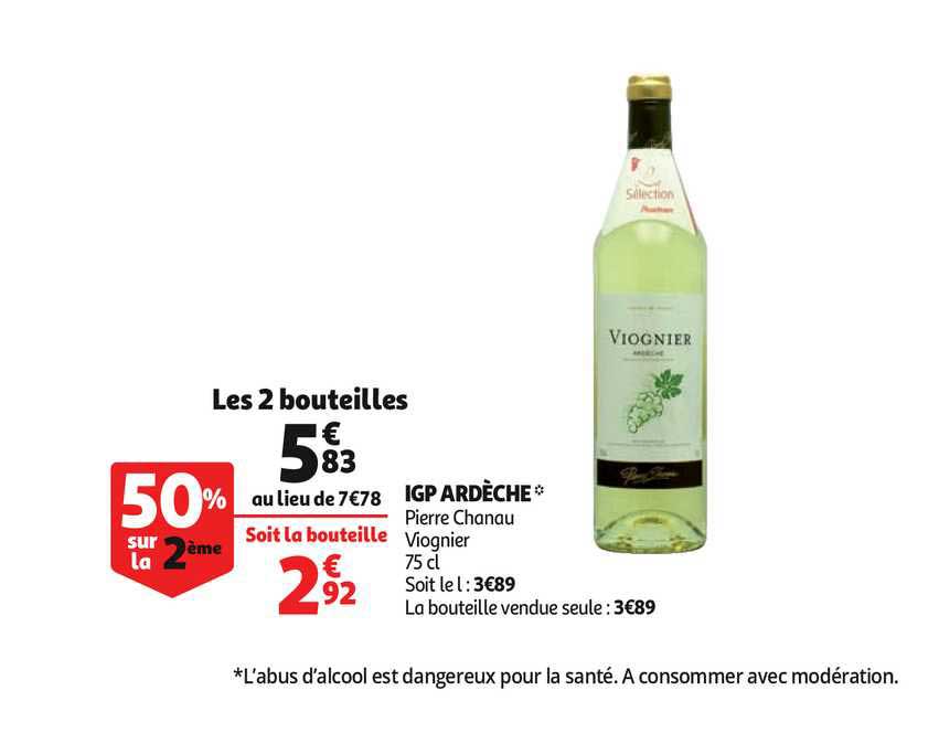Igp Ardèche Pierre Chanau Viognier 50% Sur Le 2ème