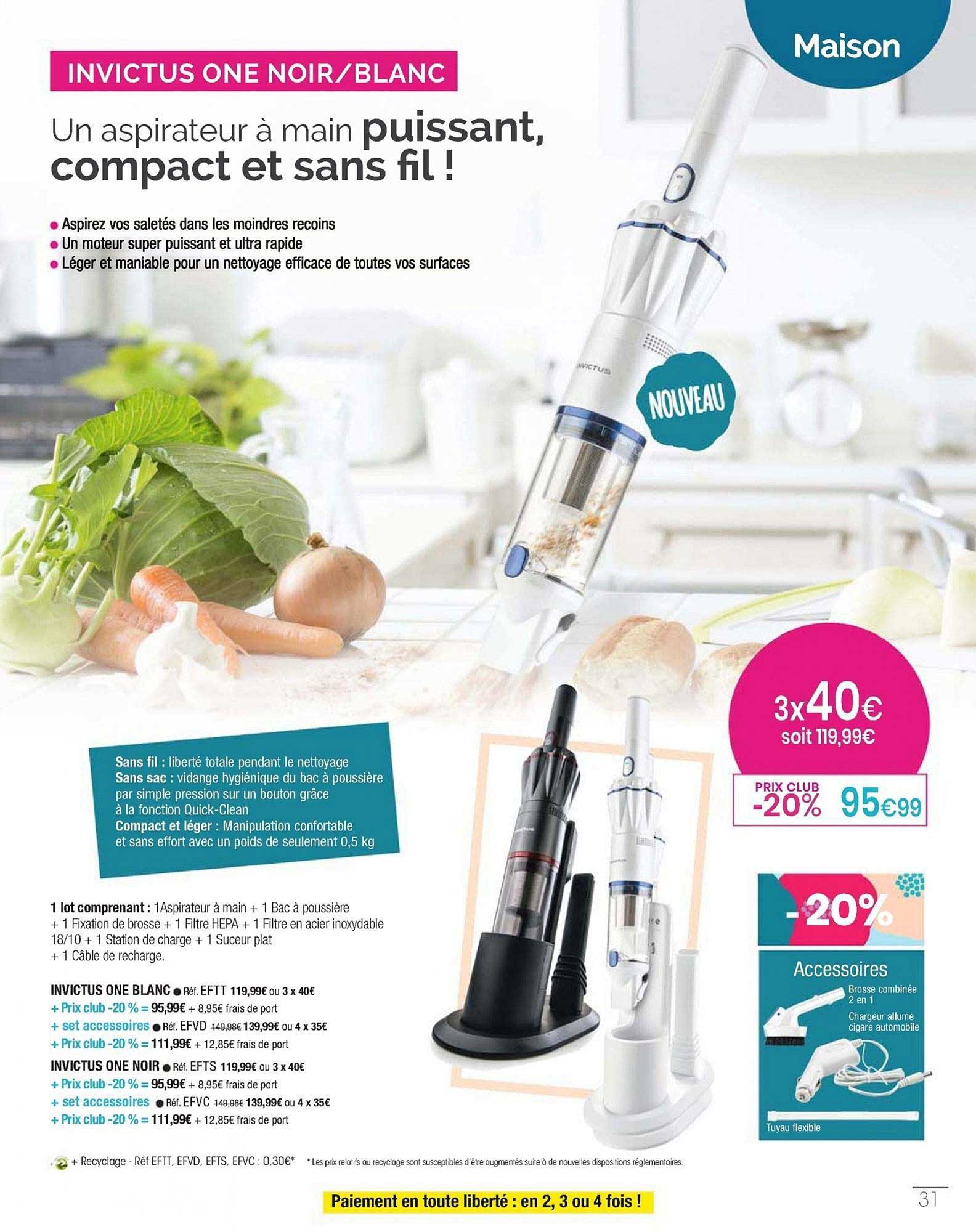 invictus one noir blanc