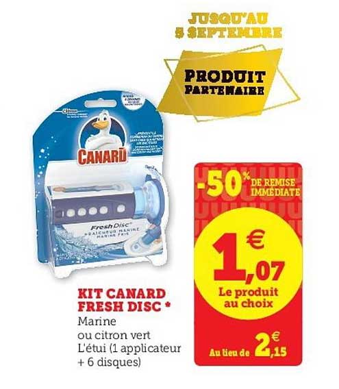 kit canard fresh disc +50% remise immédiate