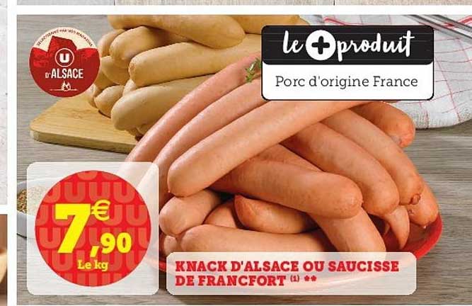 knack d'alsace ou saucisse de francfort