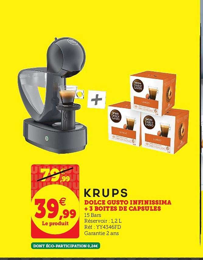 Krups Dolce Gusto Infinissima + 3 Boîtes De Capsules
