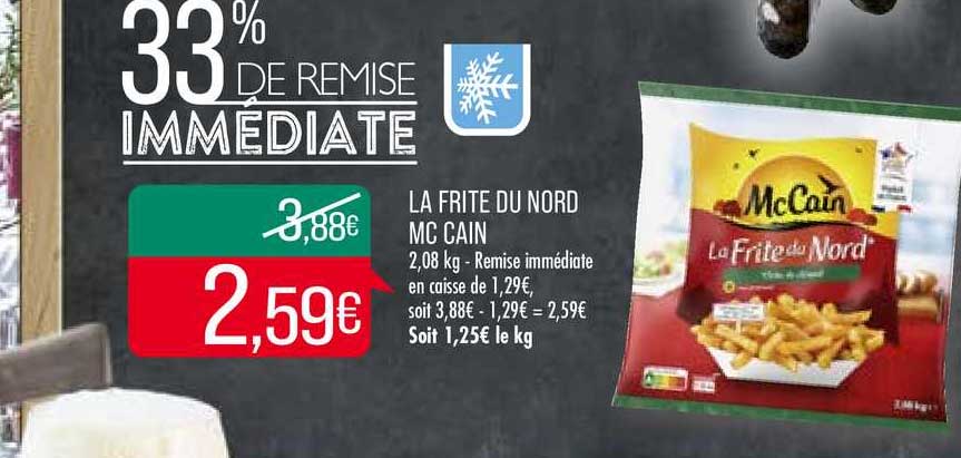 la frite du nord mc cain 33% remise immédiate