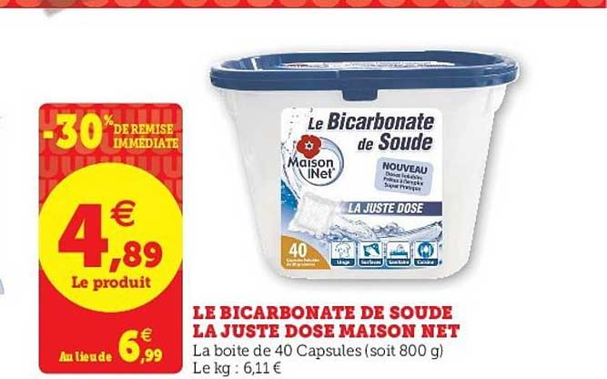 le bicarbonate de soude la juste dose maison net -30% remise immédiate