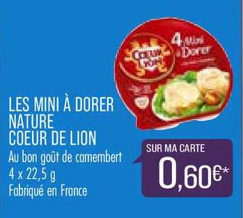 les mini à dorer nature coeur de lion