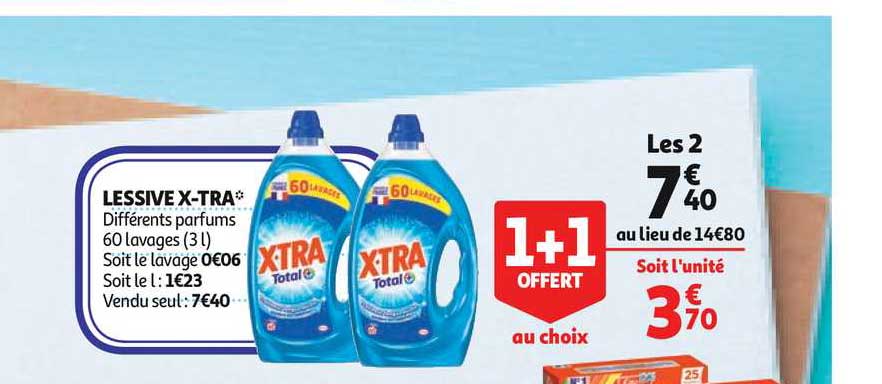 Lessive X Tra 1+1 Offert Au Choix