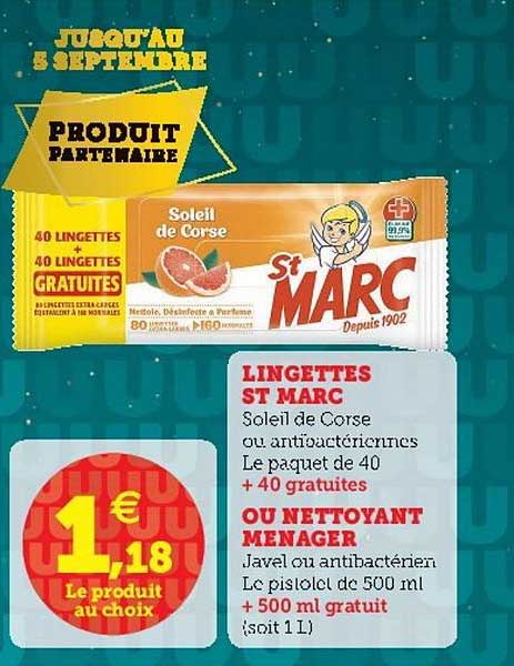 lingettes st marc ou nettoyant ménager