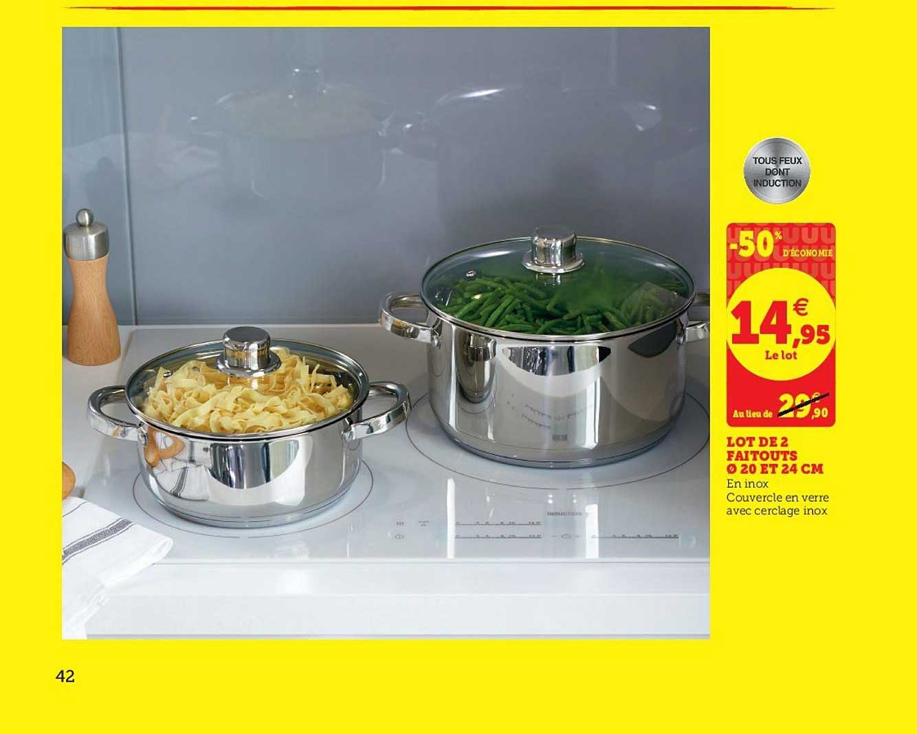 lot de 2 faitouts 20 et 24 cm