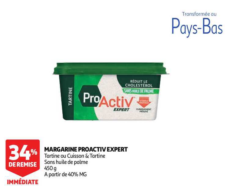 Margarine Proactive Expert 34% Remise Immédiate