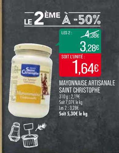 mayonnaise artisanale saint christophe le 2ème à -50%