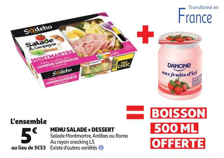 Menu Salade + Dessert