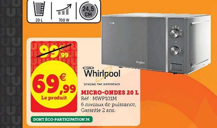 micro ondes 20 l whirlpool