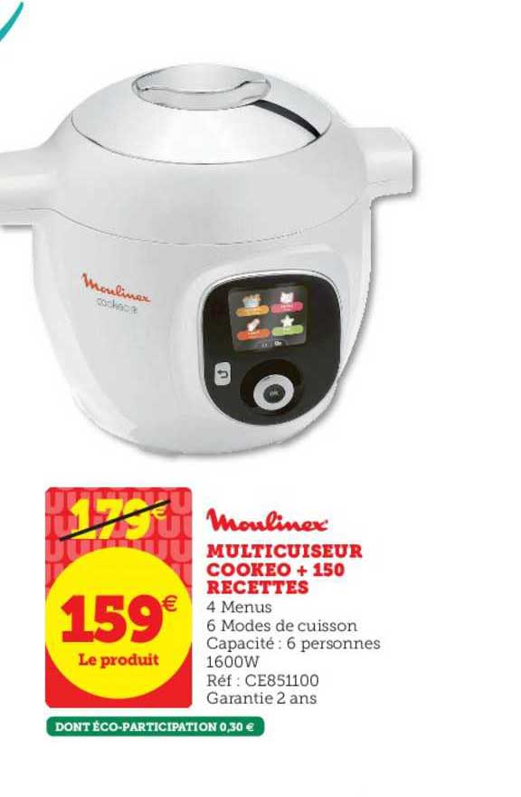 Multicuiseur Cookeo + 150 Recettes C
