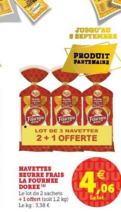 Navettes Beurre Frais Fournée Dorée