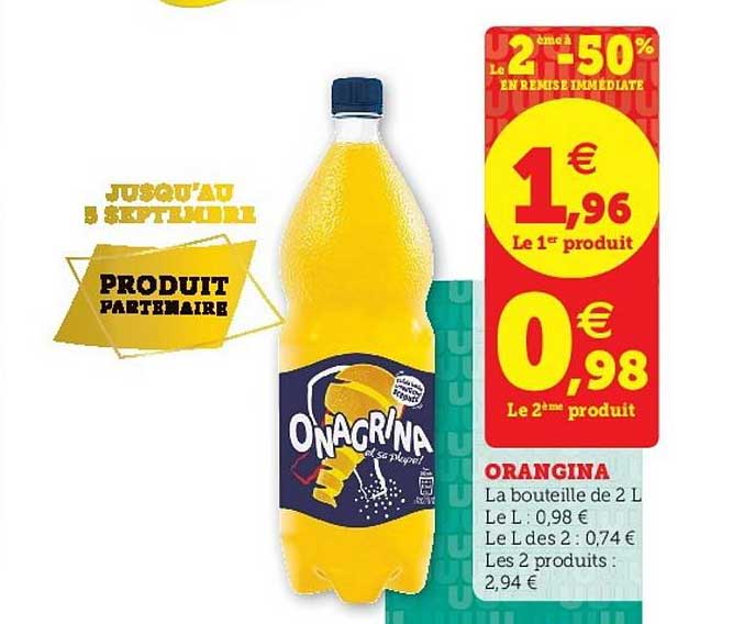 Orangina  Le 2e à -50%