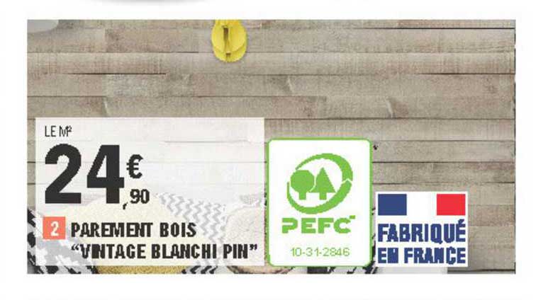 parement bois vintage blanchi pin