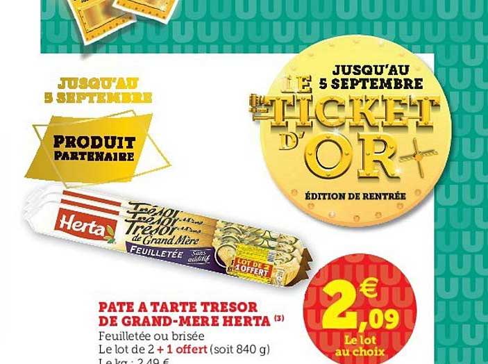pâte à tarte trésor de grand mère herta