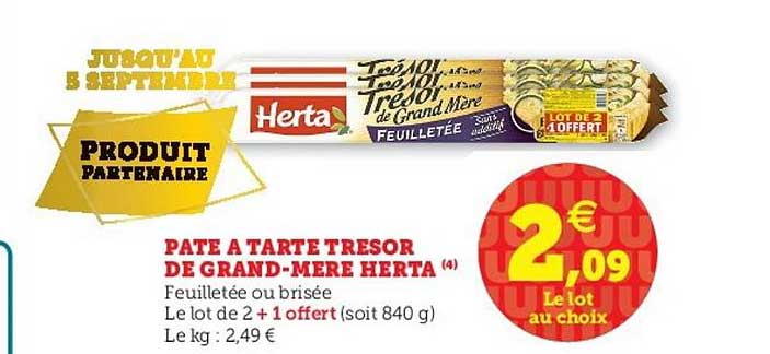 pâte à tarte trésor de grand mère herta