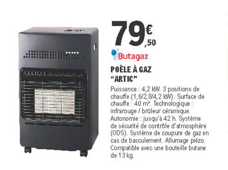 poêle à gaz artic butagaz