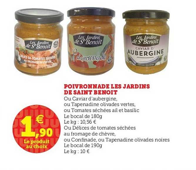 poivronnade les jardins de saint benoît