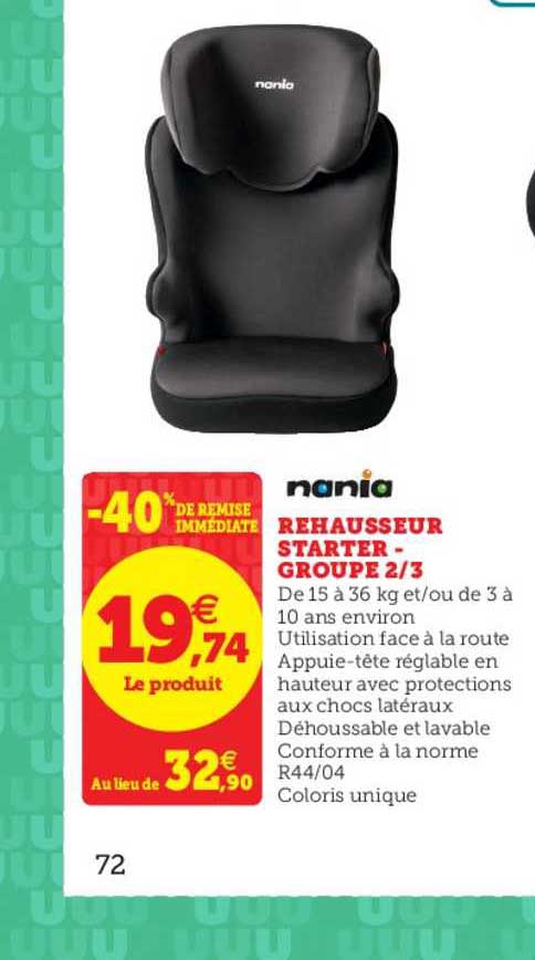 rehausseur starter groupe 2 3 -40% remise immédiate