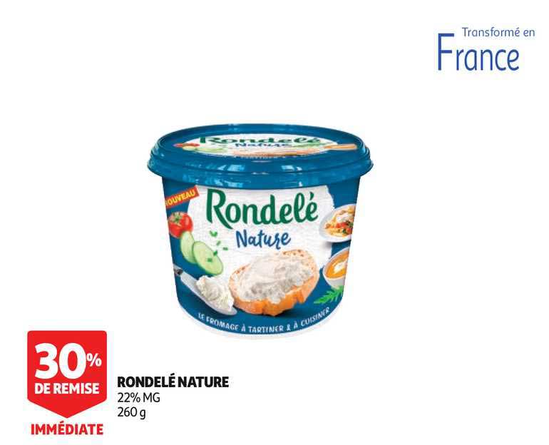 Rondelé Nature 30% Remise Immédiate