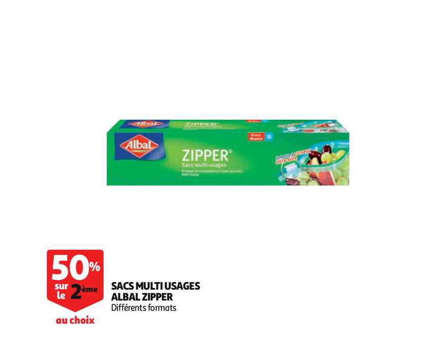 sacs multiusages zipper albal 50% sur le 2ème au choix