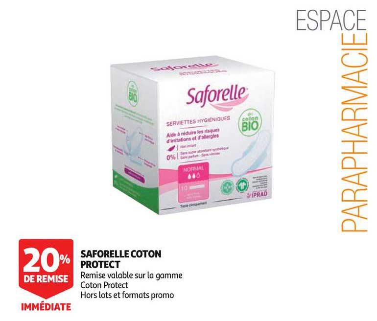 Saforelle Coton Protect 20% Remise Immédiate