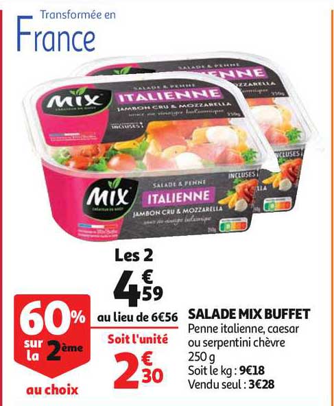 Salade Mix Buffet 60% Sur La 2ème Au Choix