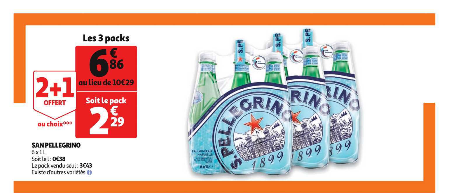 san pellegrino 2+1 offert au choix